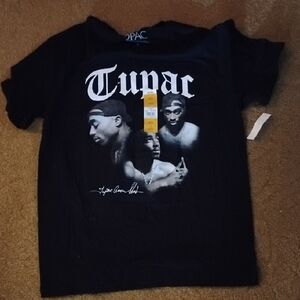 2Pac Black Graphic Tee - Short Sleeve